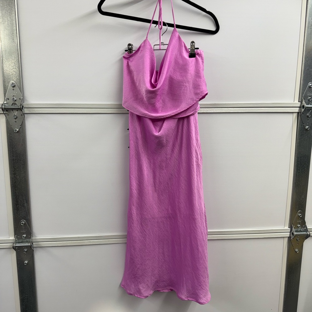 Pink Halter two piece top and skirt